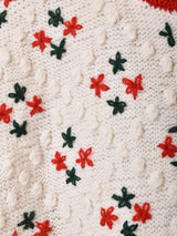 花刺繍 チロルカーディガン