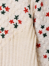 花刺繍 チロルカーディガン