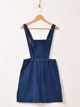 デニム ミニサロペット ワンピース