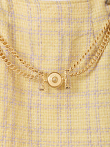 チェーン装飾付き ツイード ミニスカート