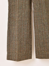 チェック柄 ウールスラックス