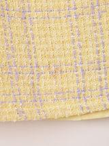 チェーン装飾付き ツイード ミニスカート