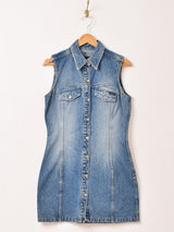 "MARITHE FRANCOIS GIRBAUD" デニム ノースリーブワンピース