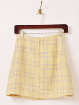 チェーン装飾付き ツイード ミニスカート