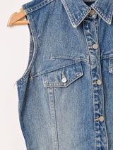 "MARITHE FRANCOIS GIRBAUD" デニム ノースリーブワンピース