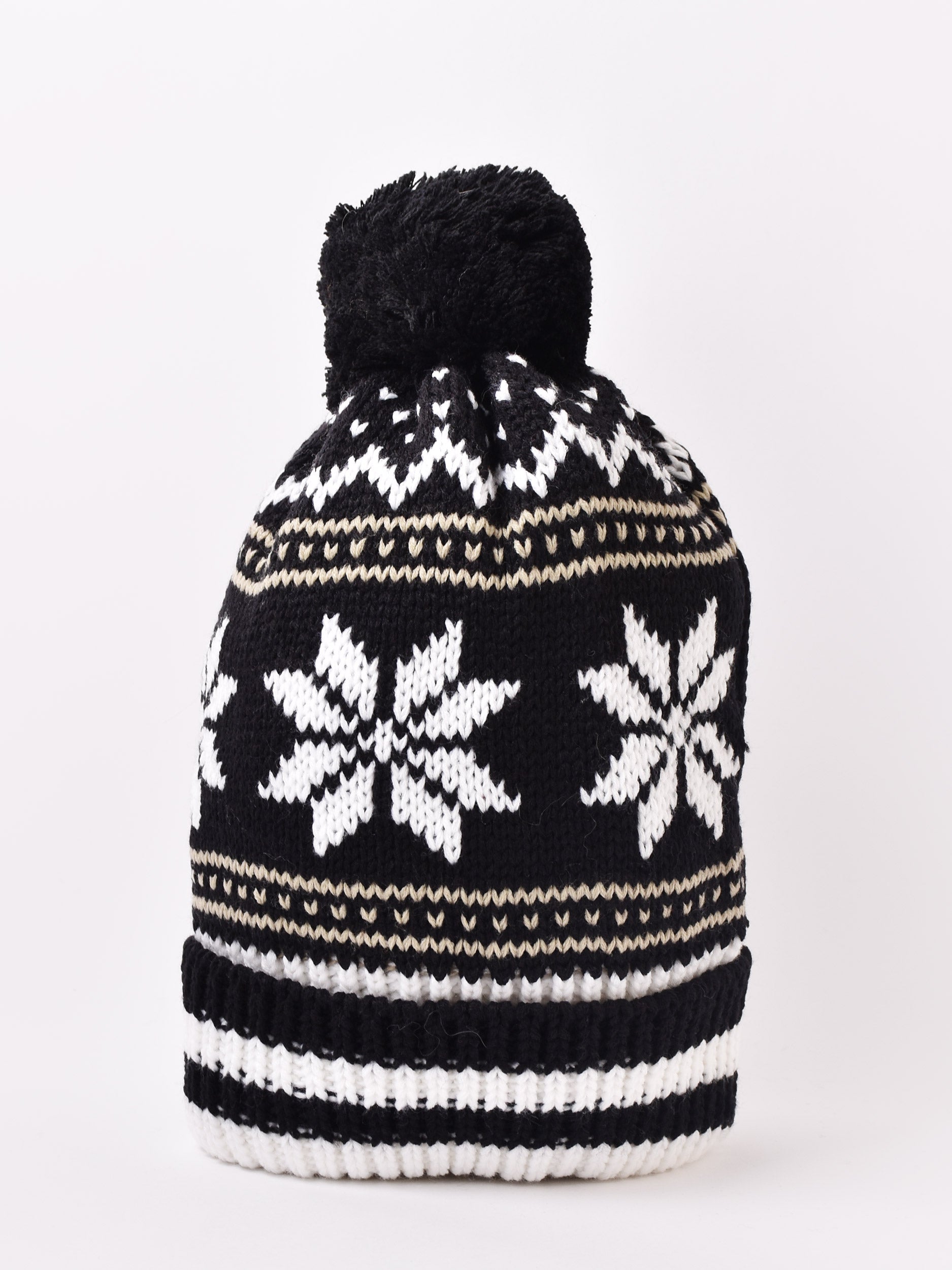3色展開】雪結晶 ポンポン付き ニットキャップ – 古着屋Top of the
