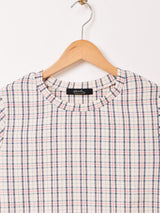 【2色展開】Meridian チェック柄 長袖 カットソー