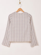 【2色展開】Meridian チェック柄 長袖 カットソー