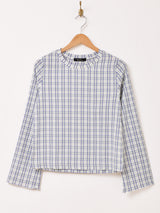 【2色展開】Meridian チェック柄 長袖 カットソー