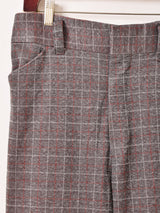 チェック柄 ポリパンツ