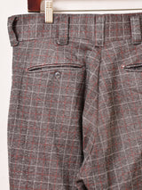 チェック柄 ポリパンツ