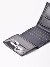 【3色展開】ゴートレザー マルチポケット 二つ折り財布