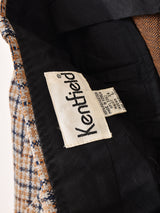 チェック柄 ポリフレアパンツ