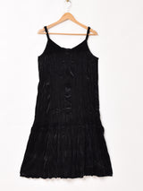 【4色展開】Meridian クリンクル ベロア キャミソールワンピース