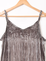 【4色展開】Meridian クリンクル ベロア キャミソールワンピース