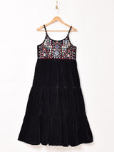 Emerald Motel ミラーワーク刺繍 ベロア キャミソールワンピース