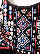 Emerald Motel ミラーワーク刺繍 ベロア キャミソールワンピース