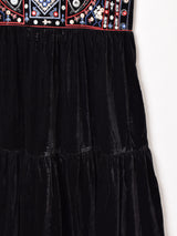 Emerald Motel ミラーワーク刺繍 ベロア キャミソールワンピース