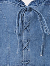 【2色展開】Emerald Motel デニム レースアップ ビスチェ