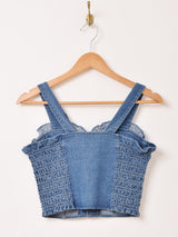 【2色展開】Emerald Motel デニム レースアップ ビスチェ