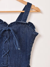 【2色展開】Emerald Motel デニム レースアップ ビスチェ