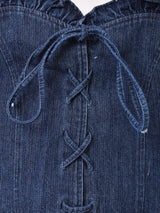 【2色展開】Emerald Motel デニム レースアップ ビスチェ