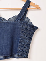 【2色展開】Emerald Motel デニム レースアップ ビスチェ