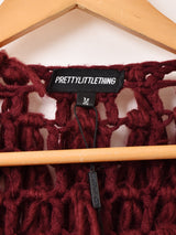 フリンジ ニット カーディガン