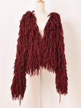 フリンジ ニット カーディガン