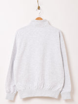 バタフライ ワンポイント ハーフジップスウェット