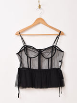 【3色展開】Meridian チュール ペプラム ビスチェ