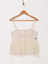 【3色展開】Meridian チュール ペプラム ビスチェ