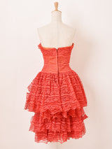 50's Bare Top Lace Dress