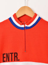 トリコロールカラー サイクルジャージ