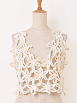 【3色展開】Emerald Motel フラワー クロシェ ビスチェ