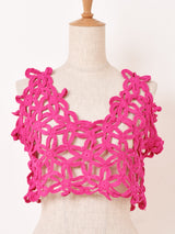 【3色展開】Emerald Motel フラワー クロシェ ビスチェ