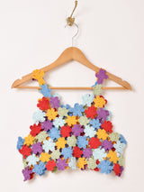 Emerald Motel カラフルフラワー クロシェ ビスチェ