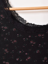 【4色展開】Elcamino 小花柄 リブ タンクトップ