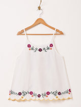 Emerald Motel フラワー刺繍 2way キャミソール