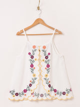 Emerald Motel フラワー刺繍 2way キャミソール