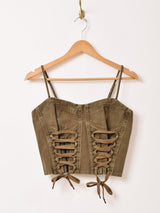 【2色展開】Meridian サイド レースアップ ビスチェ