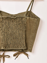 【2色展開】Meridian サイド レースアップ ビスチェ