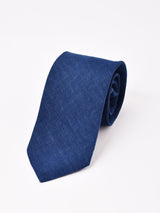 【6色展開】リネン 無地 ネクタイ