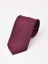 【6色展開】リネン 無地 ネクタイ