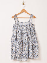 【2色展開】Meridian 花柄 フリル ミニ キャミソールワンピース