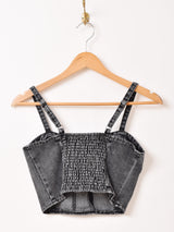 【2色展開】Elcamino デニム レースアップ ビスチェ