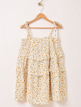 【2色展開】Meridian 花柄 フリル ミニ キャミソールワンピース