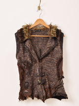 "Juju&Christine" ファー デザイン ニットベスト