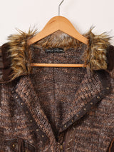 "Juju&Christine" ファー デザイン ニットベスト