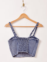 【2色展開】Elcamino デニム レースアップ ビスチェ